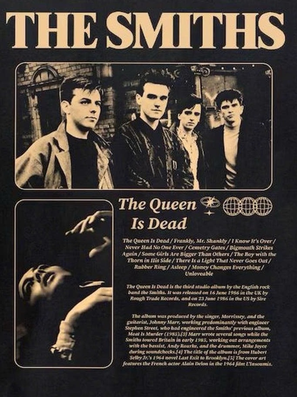 Gildan Black The Smiths 'The Queen Is Dead' Graphic Tee - Picture 2 of 2